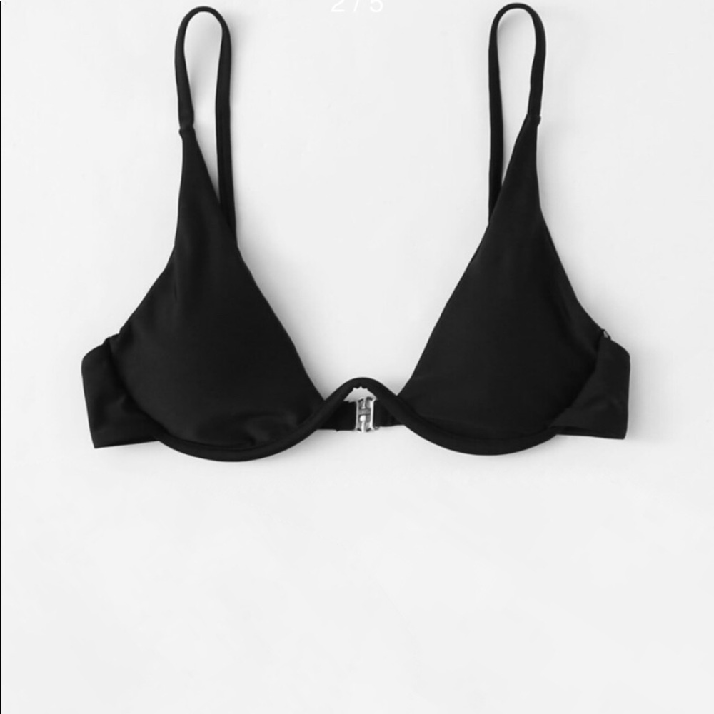 black underwired bikini top